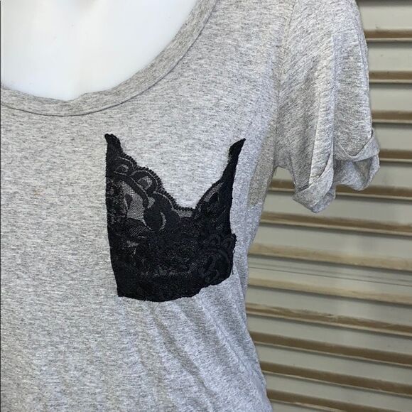 🛍️H.i.p. Grey with black lace top size medium - Picture 4 of 7